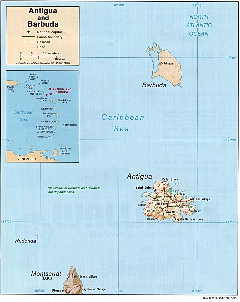 antigua barbuda map